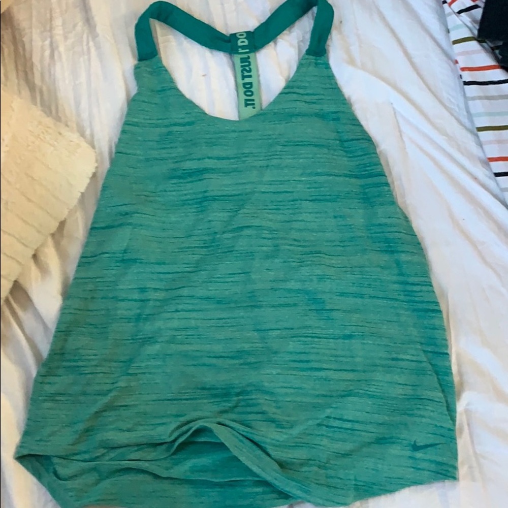 Blue/green Nike tank top